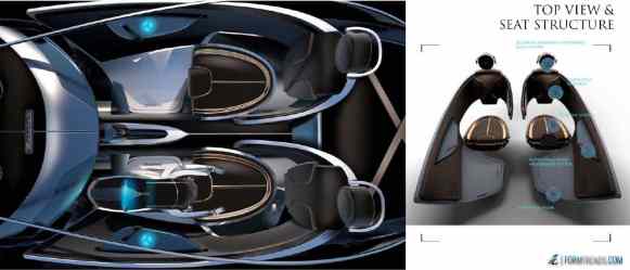 Maserati Hommage interior sketches by Francesco Gastaldi