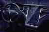 Tesla Model S blue HMI